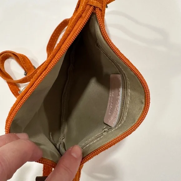 Borse in Pelle Genuine Suede Leather Crossbody Bag – Made in Italy - Picture 4 of 9